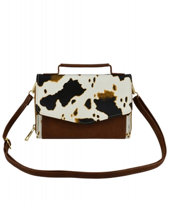 Envelope Flap Crossbody Bag AD088 BROWN COW/